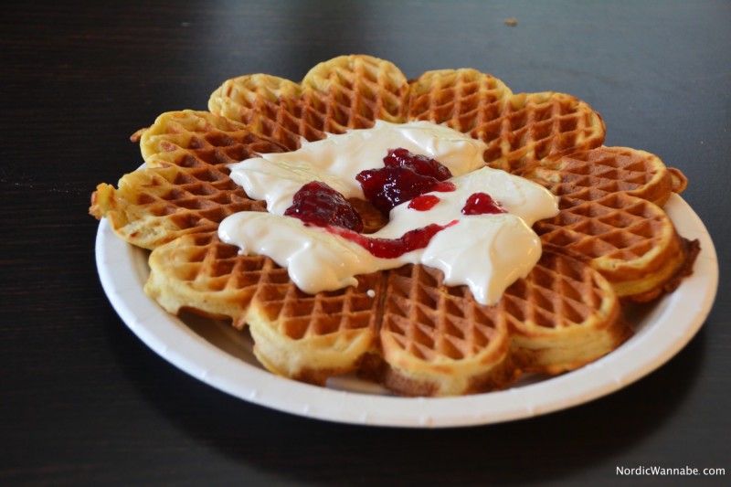 Waffel, Rezept, lecker, Norwegisch, Skandinavisch, schnell, Waffelrezept