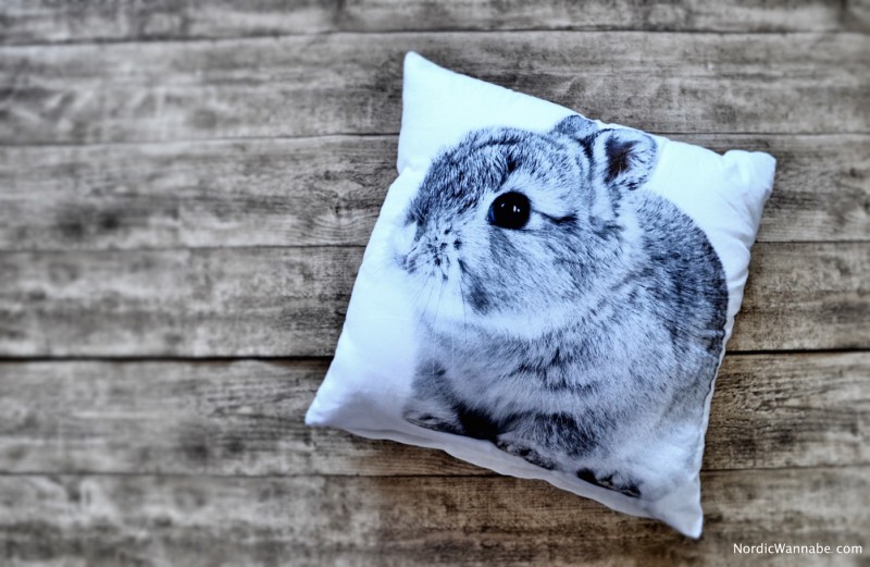 Kissen Hasenmotiv 