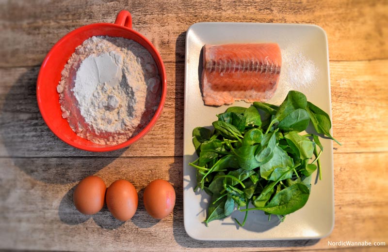 Selbstgemachte Ravioli mit Lachs - Spinat - Füllung norwegisch