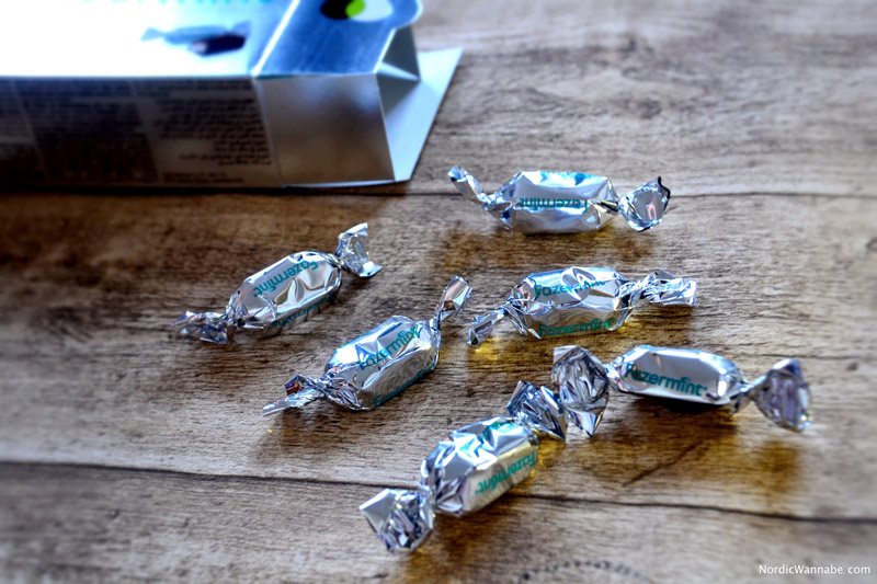 skandinavische Lebensmittel, Pfefferminz, Schokolade, Finnland, lecker, silber, Verpackung, Fazermint, Skandinavien, Blog, Finnland