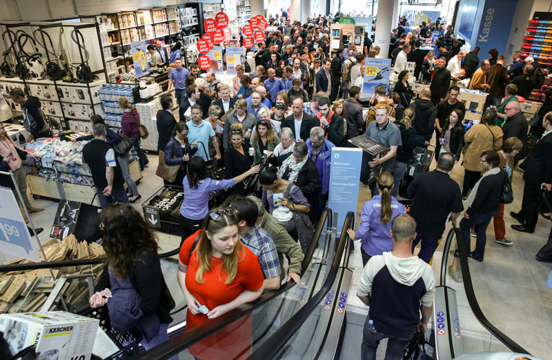 Clas Ohlson, Eröffnung, Hamburg, Jungfernstieg, Schweden, Skandinavien, Blog