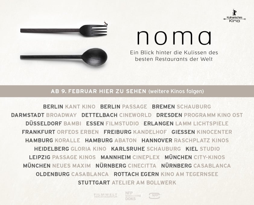 NOMA, Dokumentation, Kopenhagen, Neue nordische Küche, Kino, 2017, Freikarten, Gewinnspiel, Kooperation, Dänemark, Schweden, Norwegen, Finnland, Island, Blog, Skandinavische Rezepte, Food