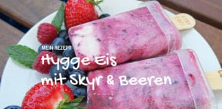 Skyr-Eis, Skyr, Eis, Homemade, gesund, vegetarisch, Magerquark, Island, Skandinavien, Blog, hygge, Arla, Blaubeeren, Erdbeeren, Himbeeren, Depot, Hygge-Eis, lecker, einfach,