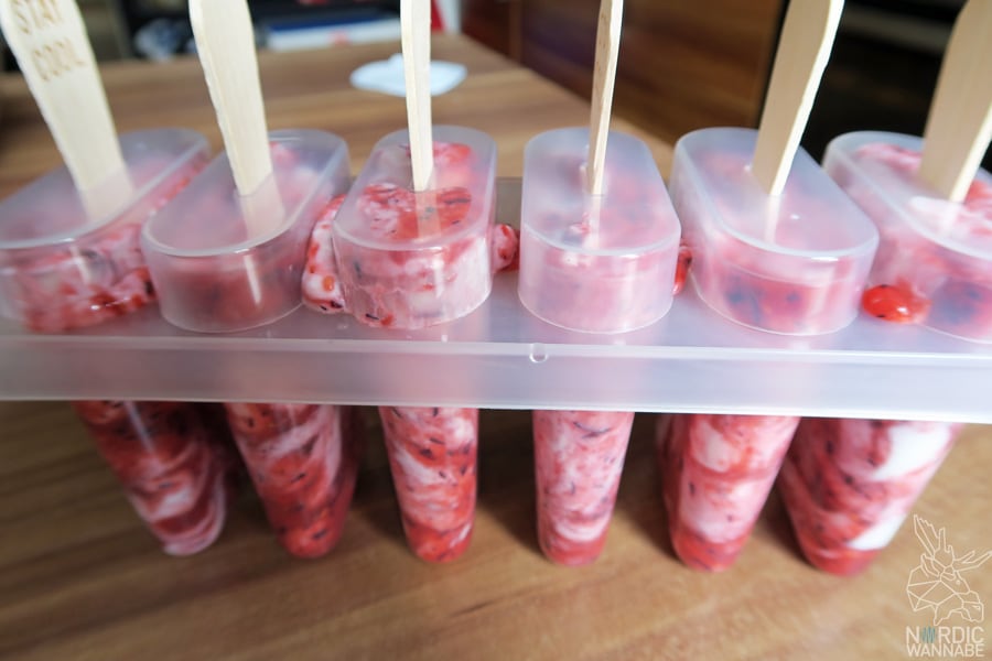 Skyr-Eis, Skyr, Eis, Homemade, gesund, vegetarisch, Magerquark, Island, Skandinavien, Blog, hygge, Arla, Blaubeeren, Erdbeeren, Himbeeren, Depot, Hygge-Eis, lecker, einfach,
