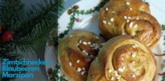 Schwedische Zimtschnecken, Blaubeerschnecken, Marzipan, Hagelzucker, Schweden, Fika, schwedisches Gebäck, Rezept,