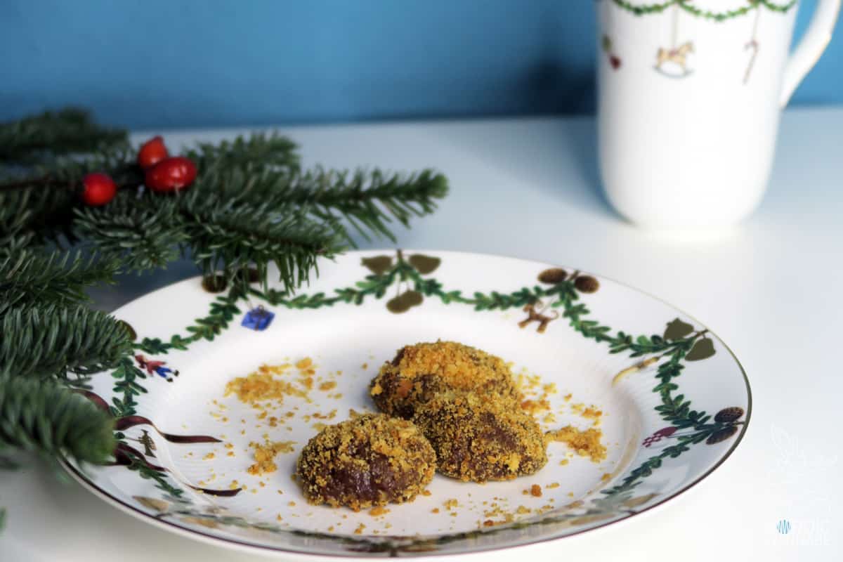 Norwegische Trüffel, Weihnachtskekse, Skandinavisch, skandinavische Weihnachtskekse, Trüffel, Nisse, Kobold, Norwegenblog, Norwegen, Kekse, backen, Rezept, Troll