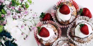 Mittsommer-Rezept, Erdbeermuffins, Schweden, Skyr Muffins, Midsommar
