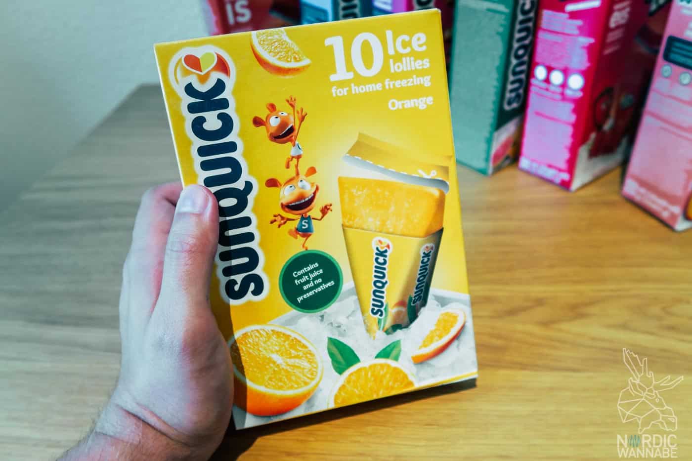 Eis aus Dänemark, Wasser-Eis aus Dänemark, Sun Lolly, Sunquick, Dänemark