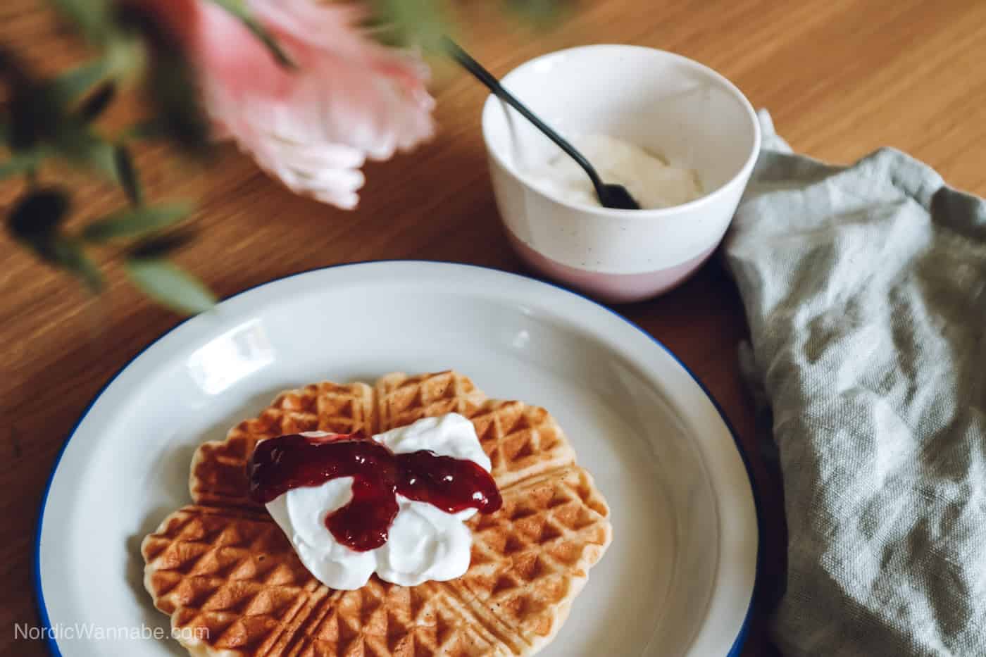 Skyr Waffeln, Waffelrezept schnell und einfach, Waffeln Island,