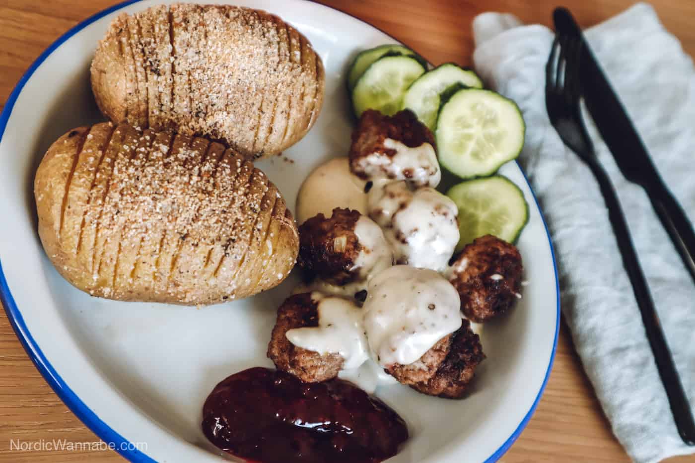 Rezept für Köttbullar, Schwedische Hackfleischbällchen, Schwedenblog, Schweden Rezepte, schwedische Rezepte