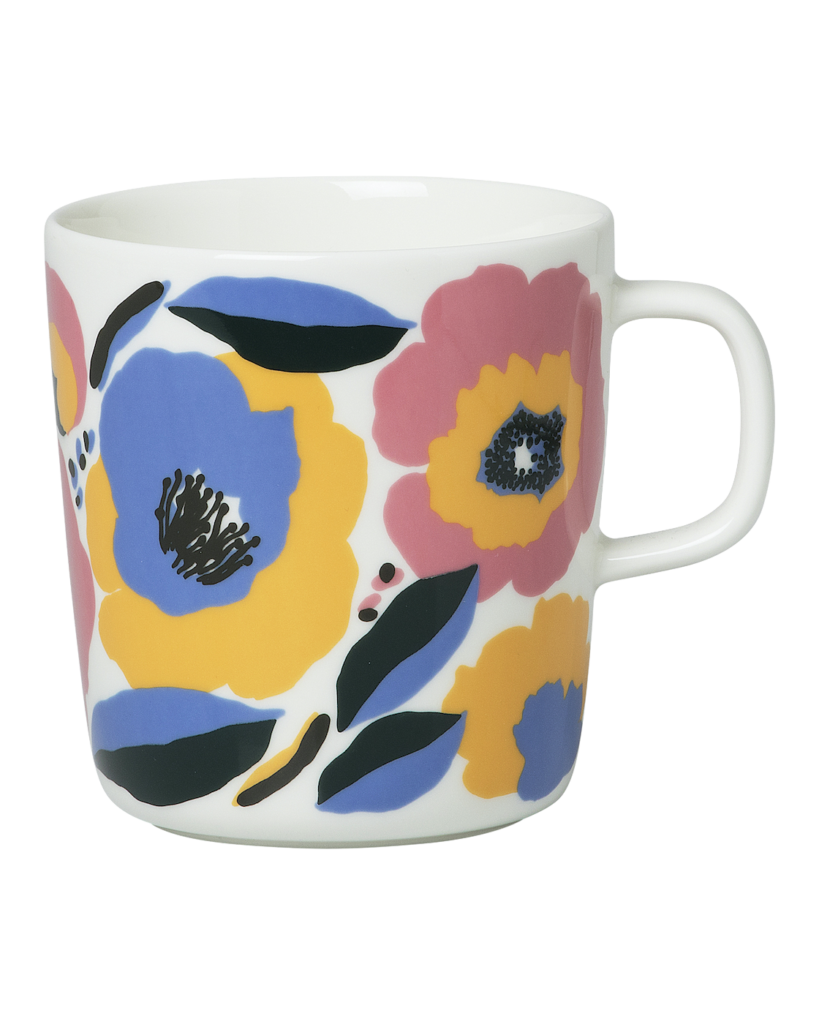 Mittsommer, MIttsommerfeier, Marimekko, Blumenmuster Tasse,