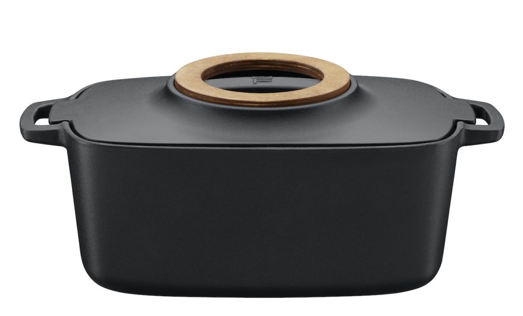 Gusseisen-Pfanne für Induktion , Fiskars, Finnland, Finnische Geschirrserie, Kochgeschirr , Messer