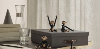 Kay Bojesens Holzaffe in dunkel , Holzaffe klein, Affe Holz, Dänemark