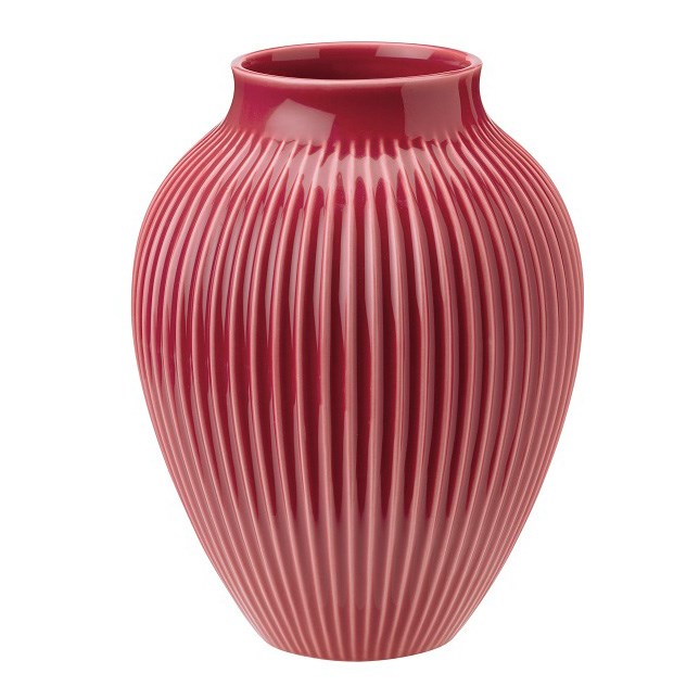Knabstrup Vase geriffelt 20cm, skandinavisch Vase, dänisches Design, Skandinavisch Wohnen