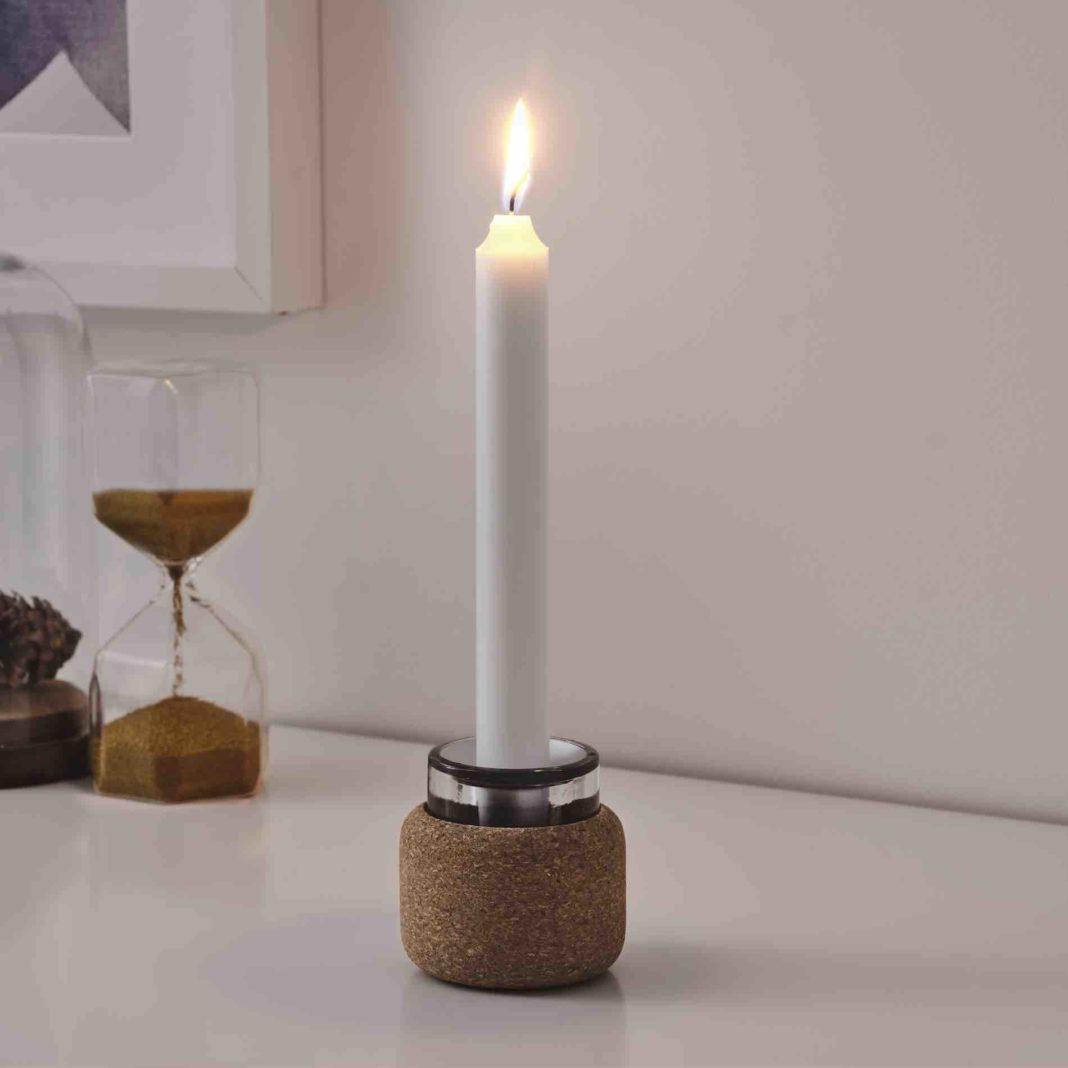 Kerzenhalter, Kerzenständer, Kork, Hygge & Kerzen, Glas