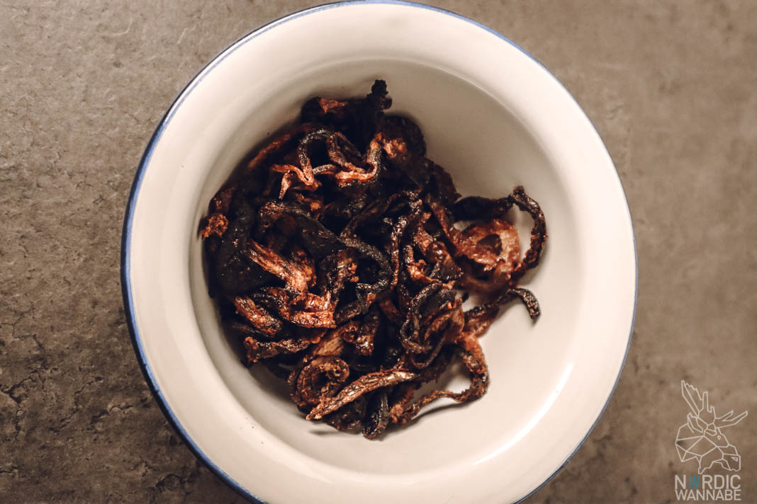 Röstzwiebel-Rezept, Skandinavische Rezepte, Dänemark, Hotdog