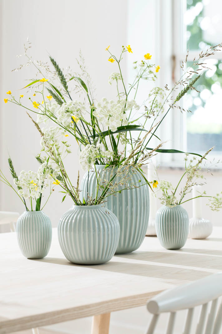 skandinavische Vasen, skandinavisch wohnen, Hammershøi, Kähler, Frühling